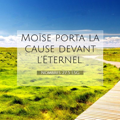 Nombres 27:5 LSG Image du verset biblique