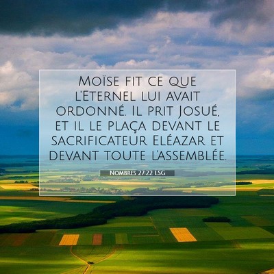 Nombres 27:22 LSG Image du verset biblique