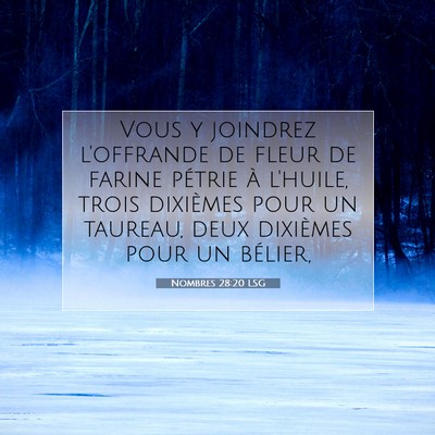 Nombres 28:20 LSG Image du verset biblique