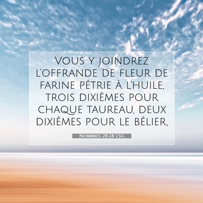 Nombres 28:28 LSG Image du verset biblique