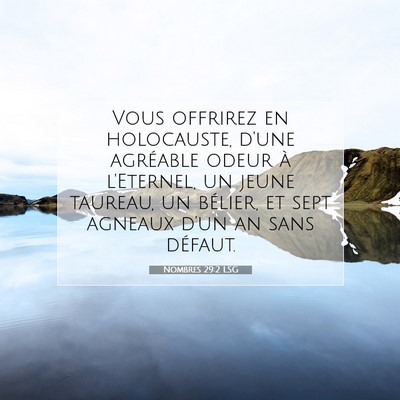 Nombres 29:2 LSG Image du verset biblique