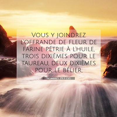 Nombres 29:3 Verset biblique expliqué