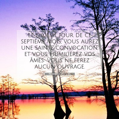 Nombres 29:7 LSG Image du verset biblique