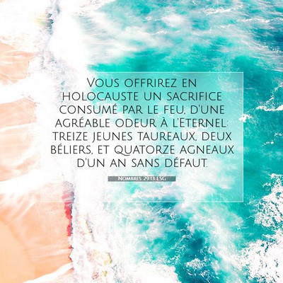 Nombres 29:13 LSG Image du verset biblique