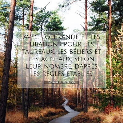 Nombres 29:21 LSG Image du verset biblique