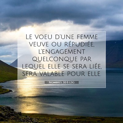 Nombres 30:9 LSG Image du verset biblique