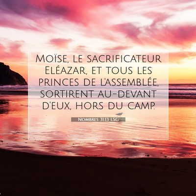 Nombres 31:13 LSG Image du verset biblique