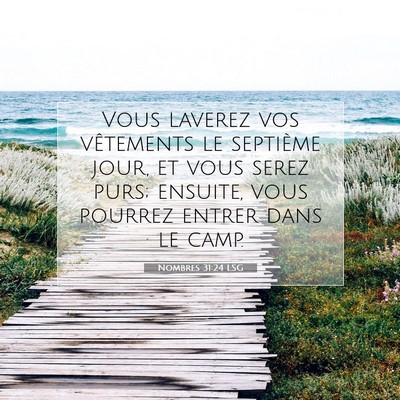 Nombres 31:24 LSG Image du verset biblique