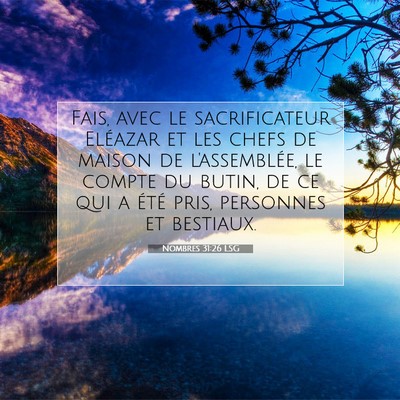 Nombres 31:26 Verset biblique expliqué