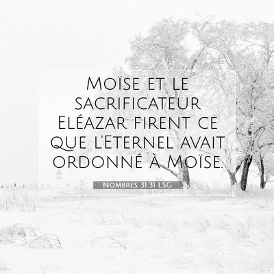 Nombres 31:31 Verset biblique expliqué