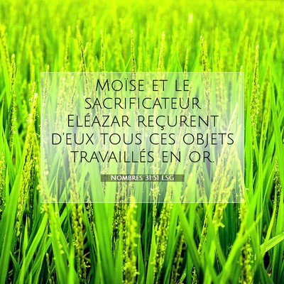 Nombres 31:51 Verset biblique expliqué