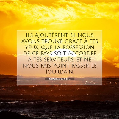 Nombres 32:5 LSG Image du verset biblique