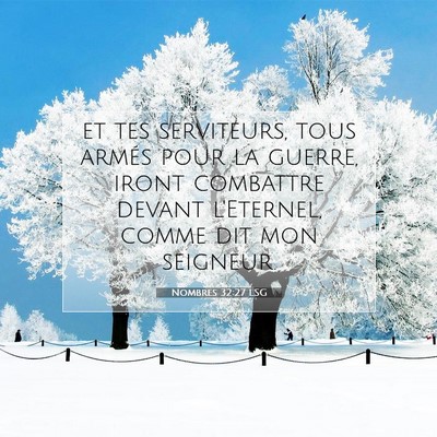 Nombres 32:27 LSG Image du verset biblique