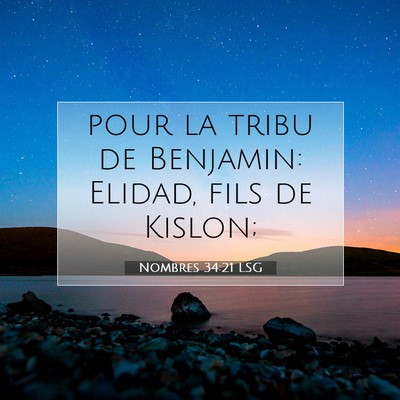 Nombres 34:21 Verset biblique expliqué