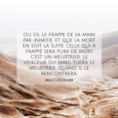 Nombres 35:21 LSG Image du verset biblique