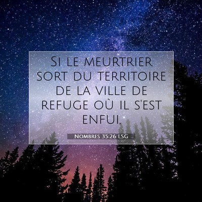 Nombres 35:26 LSG Image du verset biblique