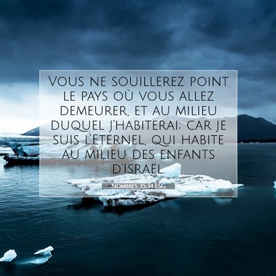 Nombres 35:34 LSG Image du verset biblique