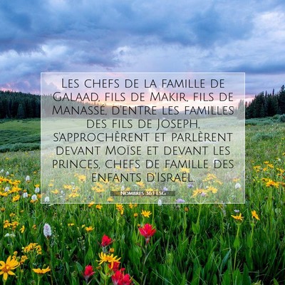 Nombres 36:1 LSG Image du verset biblique