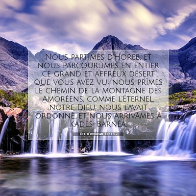 Deutéronome 1:19 LSG Image du verset biblique