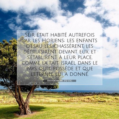 Deutéronome 2:12 LSG Image du verset biblique