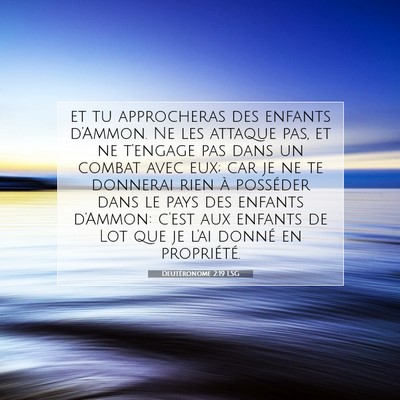 Deutéronome 2:19 LSG Image du verset biblique