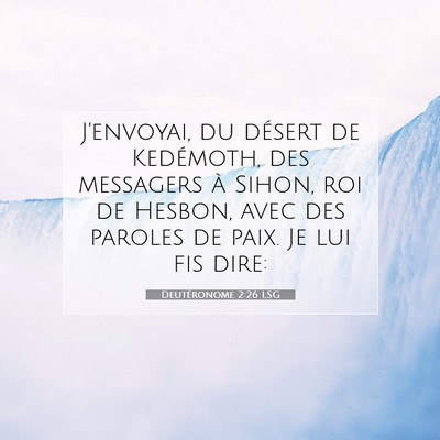 Deutéronome 2:26 Verset biblique expliqué