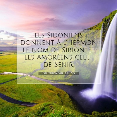 Deutéronome 3:9 Verset biblique expliqué