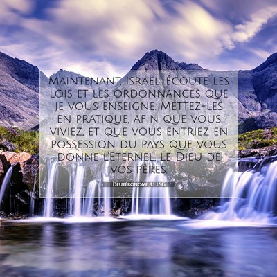 Deutéronome 4:1 LSG Image du verset biblique