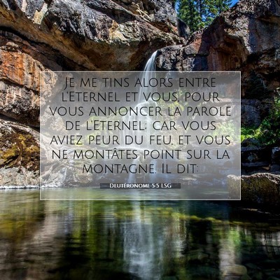 Deutéronome 5:5 LSG Image du verset biblique