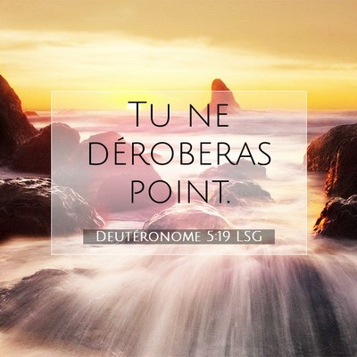 Deutéronome 5:19 Verset biblique expliqué