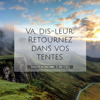 Deutéronome 5:30 Verset biblique expliqué