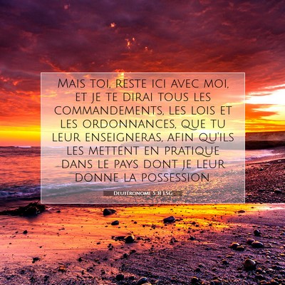 Deutéronome 5:31 LSG Image du verset biblique