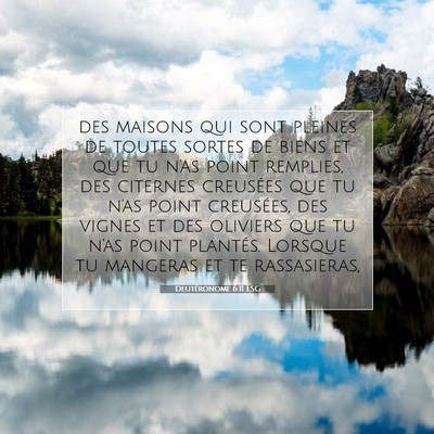 Deutéronome 6:11 Verset biblique expliqué