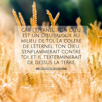 Deutéronome 6:15 Verset biblique expliqué