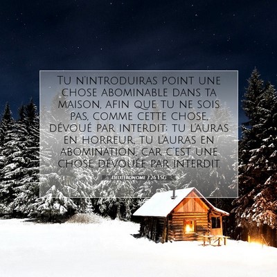 Deutéronome 7:26 LSG Image du verset biblique