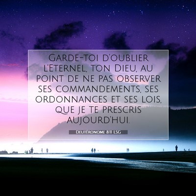 Deutéronome 8:11 LSG Image du verset biblique