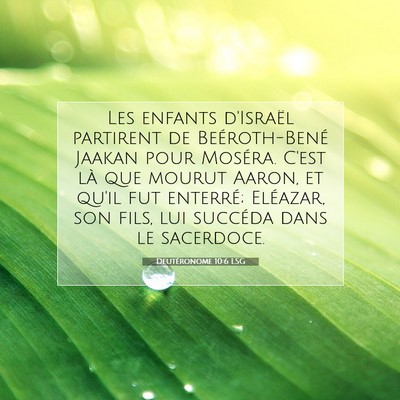 Deutéronome 10:6 LSG Image du verset biblique