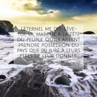 Deutéronome 10:11 LSG Image du verset biblique