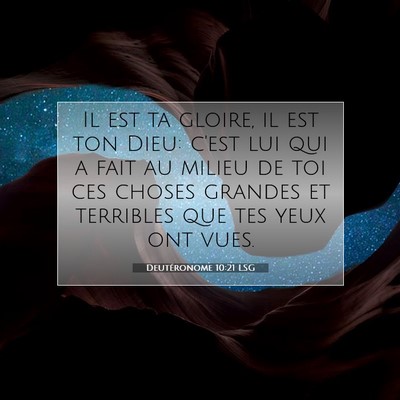 Deutéronome 10:21 LSG Image du verset biblique