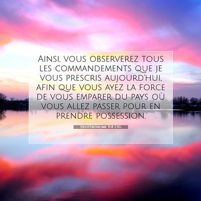 Deutéronome 11:8 Verset biblique expliqué