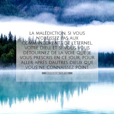 Deutéronome 11:28 LSG Image du verset biblique