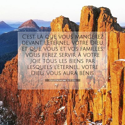 Deutéronome 12:7 LSG Image du verset biblique