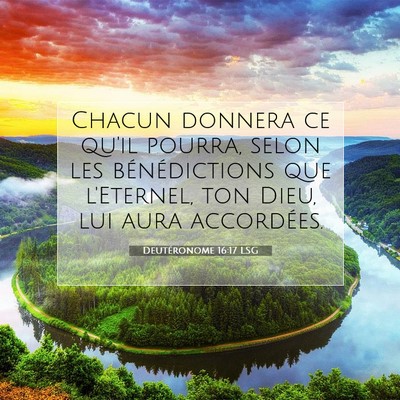 Deutéronome 16:17 Verset biblique expliqué