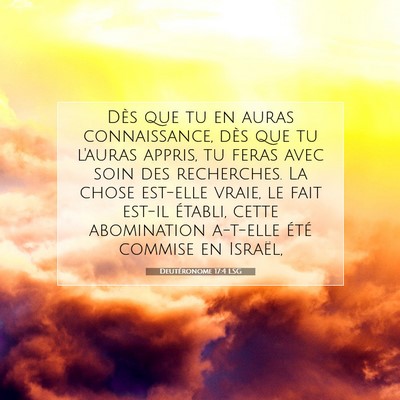 Deutéronome 17:4 Verset biblique expliqué