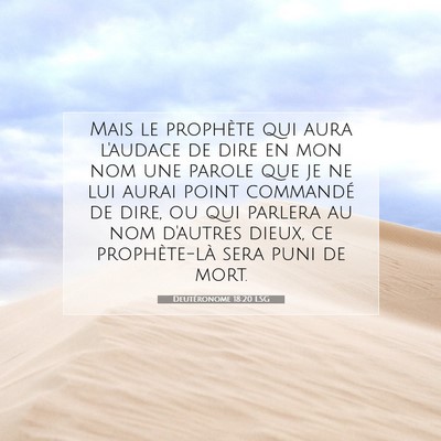 Deutéronome 18:20 Verset biblique expliqué