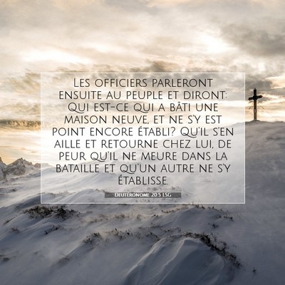 Deutéronome 20:5 LSG Image du verset biblique