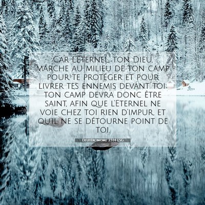 Deutéronome 23:14 LSG Image du verset biblique