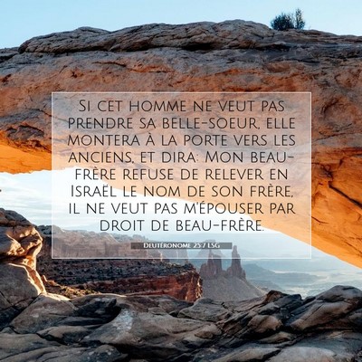 Deutéronome 25:7 Verset biblique expliqué