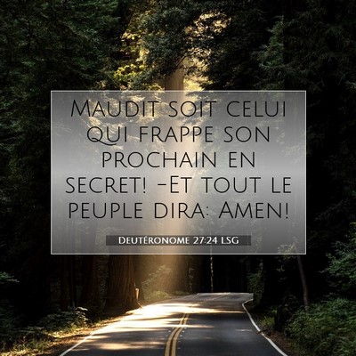 Deutéronome 27:24 LSG Image du verset biblique