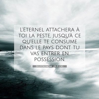 Deutéronome 28:21 LSG Image du verset biblique